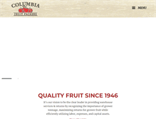 Tablet Screenshot of columbiafruit.com
